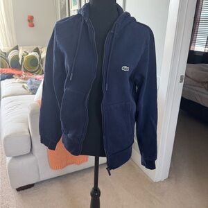 Lacoste Kids Dark Blue Zip-Up Hoodie